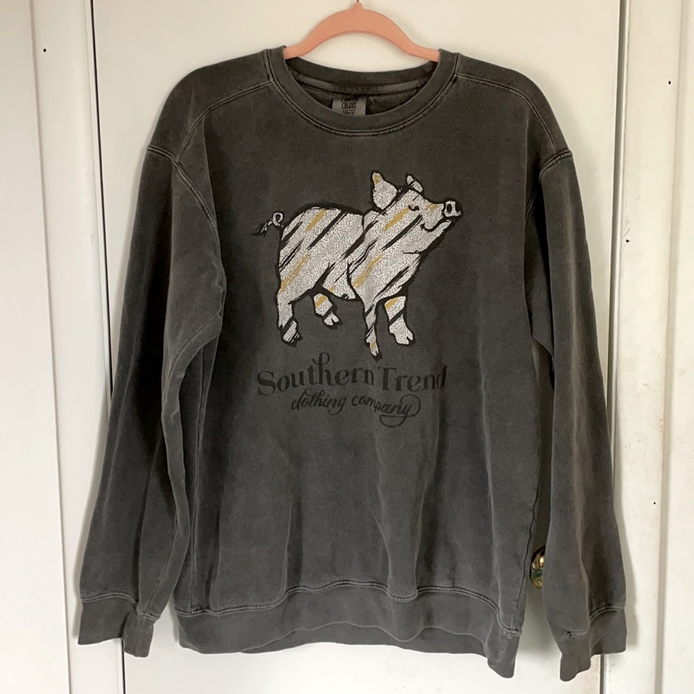 Comfort Colors Southern Trend Medium Gray Sweatshirt